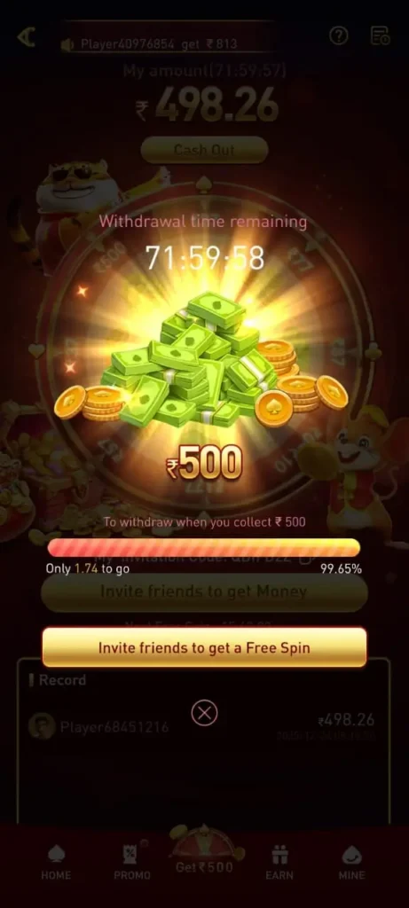 FN7 Game bonus daily rewards spin and win feature